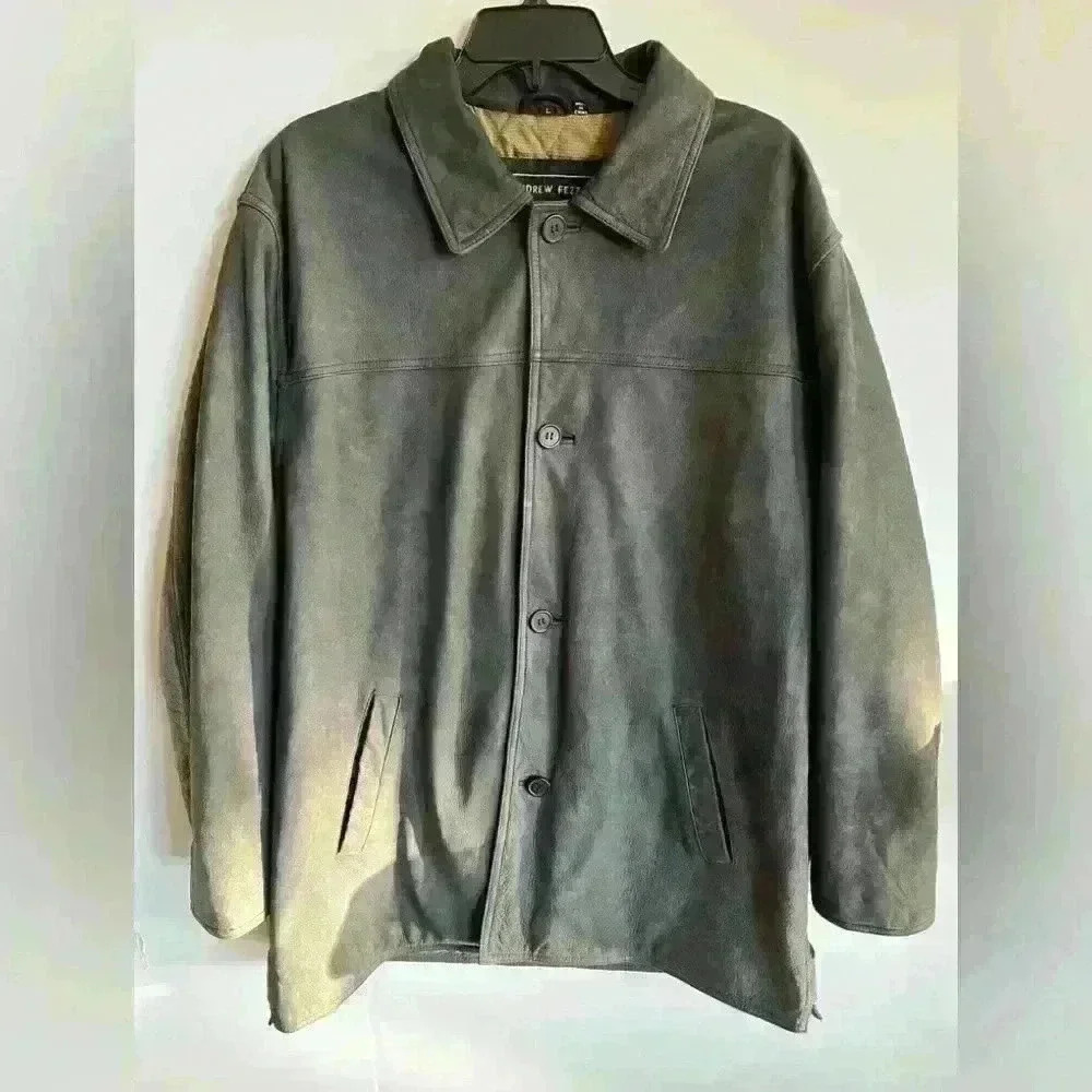 Andrew Fezza 100% Leather Coat